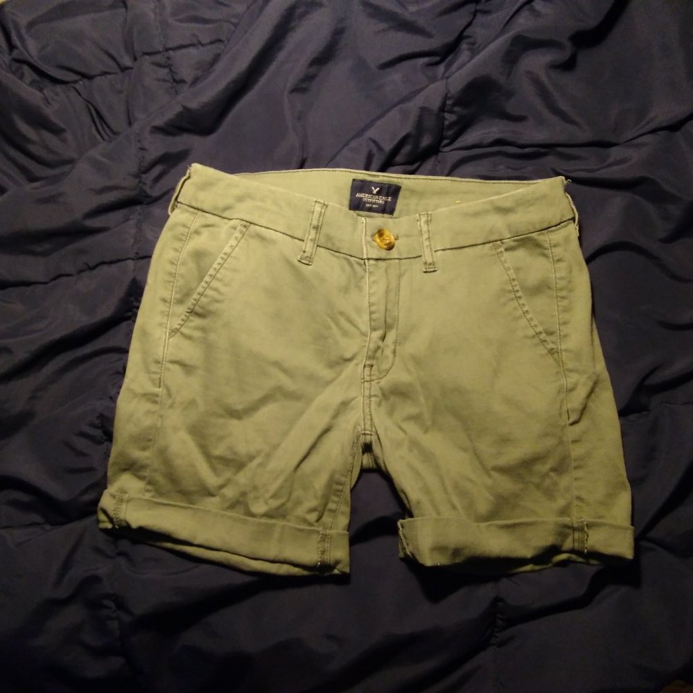 olive green shorts